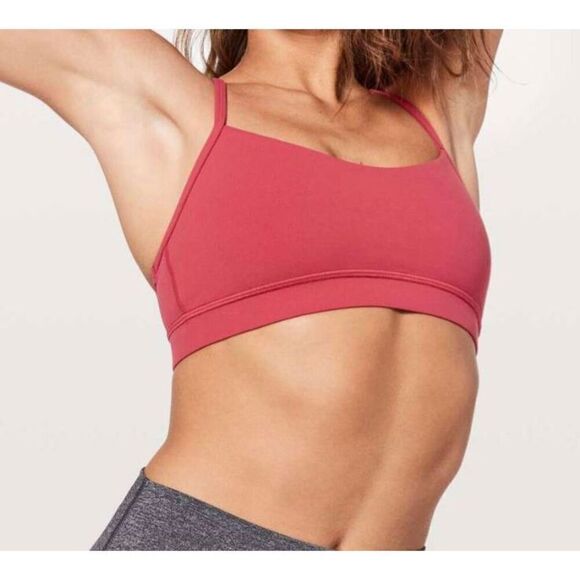 LULULEMON ATHLETICA Flow Y Bra 'Nulu In Vintage Rose Size 4 - Picture 2 of 4